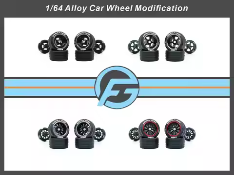 FANSGUY 1Set 10.8mm 1/64 Alloy Car Wheel SSC-SRN Serie for Hot Wheel