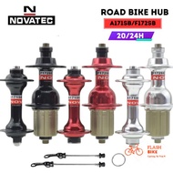 NOVATEC A171SB/F172SB Bicycle Hub 20/24 Holes 4 Bearings Compatible with 8-9-10-11-12 Speed Tires fo