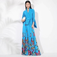 Womens Irregular Top + Skirt Pleated Two-piece Set