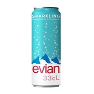 EVIAN SPARKLING MINERAL WATER CAN 330ML