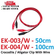 Crocodile / Aligator Clip with Wire (2pcs per Pack) - EK-003/W or EK-004/W
