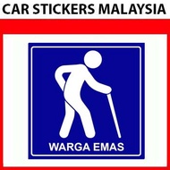 Car Sticker OR Bumper Sticker - Warga Emas / Elderly Inside MISC FAMILY OKU