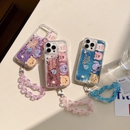 Xiaomi MAX 3 2 CC9E CC9 Redmi Note 11 10 9 8 8T 7 6 Pro Plus Max 5G Strawberry Bear Crystal Chain Qu