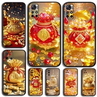 Multiple designs of TPU black phone cases Gold Lucky bag Pocket(DMB8) for Redmi K20 K40 K60 K70 Pro 