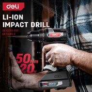 DELI Cordless Li-ion Impact Drill (20V / 50Nm / 10mm / 3600bpm / Brushless) DE-CZ20-2 / DE-CZ20-2D2