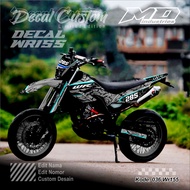 Yamaha WR 155 R Full Body Custom Design Decal - Supermoto WR155 Decal - WR155 Striping Sticker