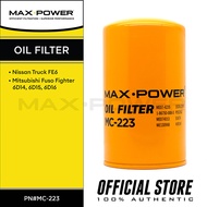 MAX POWER MC-223 Oil Filter for Nissan Truck FE6, Mitsubishi FUSO Fighter 6D14, 6D15, 6D16