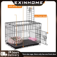 Pet Cage Dog Cage Cat Cage for Dog with Poop Foldable Sturdy  Pet Furniture Cat Cages with Wheels