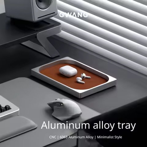 GWANG Aluminum Alloy CNC Rectangular Tray EDC Storage Box with Apple Style