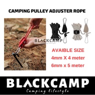 Blackcamp Pulley Adjuster Camping Tent Rope Buckle Adjustable Wind Rope Khemah Tali Outdoor Camping 