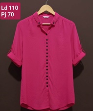 PRELOVED KEMEJA BASIC TARTAN VINTAGE PREMIUM SECOND PL [ Violetta Thrift ]