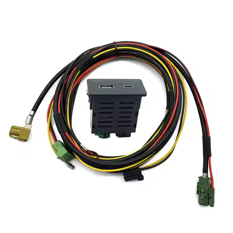 For VW Golf 7 MK7 Passat B8 CarPlay Media USB Type-c Switch MIB2 Type-c Adapter Plug Socket CarPlay 