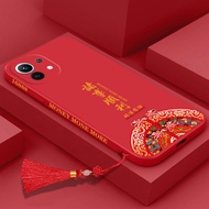 Xiaomi 11T Pro/10TPro/12T/Mi 11 Lite Soft Silicone Shockproof Phone Case/2023 New Year Red Xiaomi 12Lite
