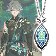 Game Genshin Impact Necklace Alhaitham Pendant Halloween Man Woman Cosplay Accessory Gifts