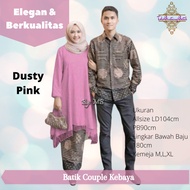 baju couple kondangan brokat kebaya muslim fashion sepasang keluarga - couple dusty pi