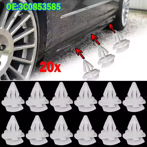 20Pcs WAheel Opening Molding Retainer Clips White For Audi RS5 VW Volkswagen Golf Tiguan Seat Ibiza 