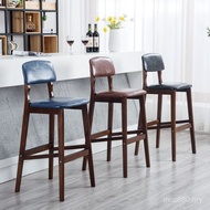 Bar Chair Solid Wood High Stool Commercial Bar Stool Bar Stool Bar Stool Bar Stool Commercial 3XDZ