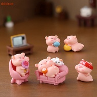 [dddxce] 1PC Lovely Cartoon Pig Mini Figurine Micro Landscape Desktop Home Decoration