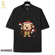 KAUNIX ADULT T-shirt (KHM050) August 2025 Indonesian Independence Day 3D T-shirt Screen Printed T-sh