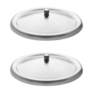 2Pcs Metal Bowl Lid Food Lid Cover Airtight Seal Lids Suction Seal Covers Cooler Cup Lids Food Storage Covers