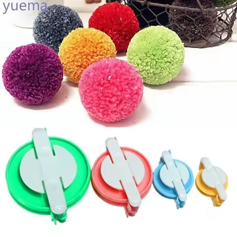 DIY Craft Supplies Maker Knitting Tools 8PCS 4 Sizes Fluff Ball Weaver PomPom Maker Knitting Loom Ki