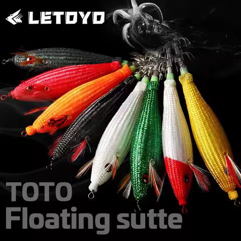 LETOYO TOTO floating squid lure Luminous squid Jig Artificial bait For Webfoot Octopus egi lure Cutt