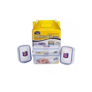 Lock&lock Gift Set Plastic Food Container 4pcs HPL817SC04 Lock & Lock Lunch Box For School Side Dish