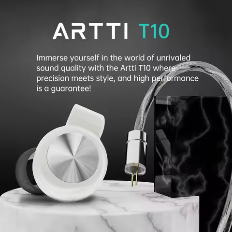 ARTTI T10 In-ear Earphone HIFI 14.2mm Planar Driver Headset with Detachable 0.78 2pin Connector 3.5/