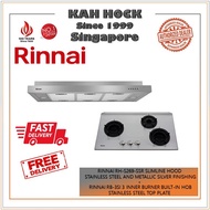 RINNAI RH-S269-SSR SLIMLINE HOOD STAINLESS STEEL HOOD+ RB-3SI 3 INNER BURNER BUILT IN HOB BUNDLE