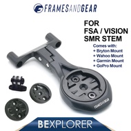 FRAMESANDGEAR FSA VISION SMR STEM GPS Cycling Computer Mount for Garmin, Bryton, Wahoo, GoPro