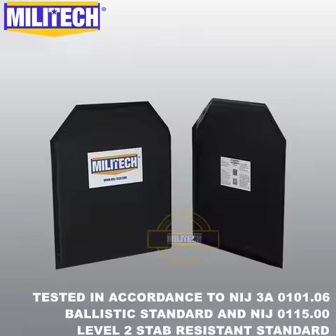 10x12 MILITECH SC Or RC Cut NIJ 0101.06 IIIA 3A NIJ 0115.00 Level 2 Stab Resistant Aramid Soft Bulle