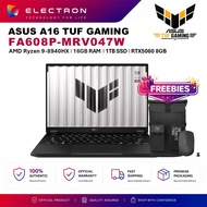 Asus TUF A16 FA608P-MRV047W 16" FHD+ 165Hz Gaming Laptop (NVIDIA® GeForce RTX™ 5060, R9-8940HX, 16GB