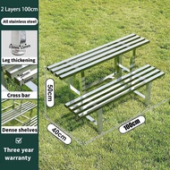 Plant Rack Ladder Rak Bunga Bertingkat Rak Pasu Bunga Outdoor Stainless Steel Flower Rack Pots & Pla