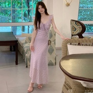 Ge·an·fei | Purple Halter Neck Summer Dress 2025 New Style