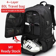 50-80L beg travel bagpack waterproof hiking Backpack with shoe compartment 15.6/17/18 inch laptop ba
