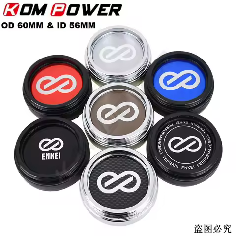4PCS 60MM OD / 56MM ID Cap Sport Rim Cover ENKEI Sticker Center Rim Cap Wheel Hub Cap