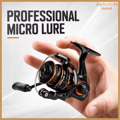 HASIDA Butterfly Micro Spinning Reel 800 Size Ultralight Shallow Slant Aluminum Spool Lightweight Lu