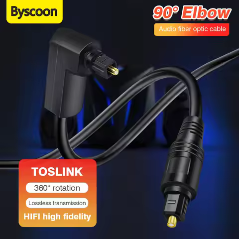 90 Degree Digital Optical Audio Cable 5.1 Right Angle Toslink SPDIF Coaxial Cable for Blu-ray Player