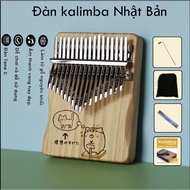 Cheap Japanese Cat kalimba solid pine wood 17 keys 21 keys 34 keys - Free 5 Piece accessories