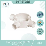 3-Way Split Box Ø20 (Lid Not Included) Sino E240/20/3 DB Box