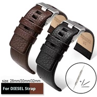 DIESEL Leather Watch Strap Diezel Watch Strap Leather Strap Width 28mm 30mm 32mm