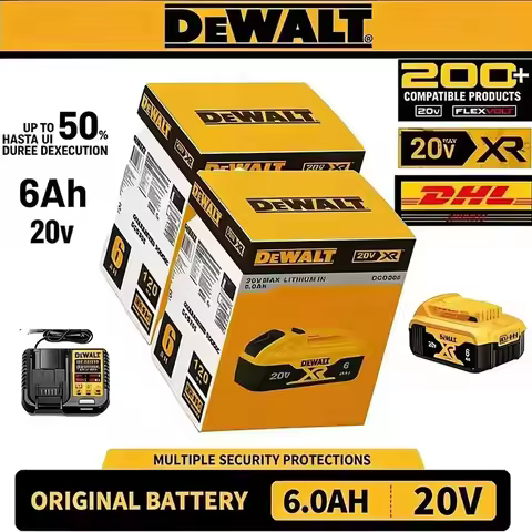 DeWALT Original Battery 20V/60V 6Ah 9Ah MAX FlexVolt for DCB606 DCB205 DCB206 DCB209 DCB182 Power To
