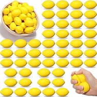 Jerify 50 Pcs Lemon Squishy Mini Lemon Relieve Stress Ball Favors Supplies Lemon Themed Gifts PU Foam Squeeze Toys for School Home Carnival Small Party Bag Fillers