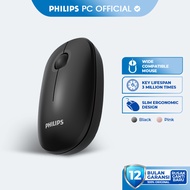 Philips Mouse Wireless Optical 1600 DPI Silent Click Original SPK7378 BLACK - Garansi Resmi