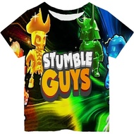 Stumble Guys 3D Printed Kids' T-shirt Casual Fun Boys & Girls Short-Sleeve Top