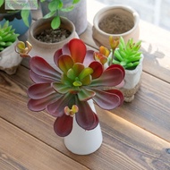 ZENZEST​ Artificial Succulent Plant, Plastic Fleshy Fake Cactus, Green Plant Realistic Real Touch Li