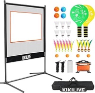 4 in 1 Multisport Set with Net - Pickleball, Badminton, Jianzi & Table Tennis, Includes Bats, Balls,