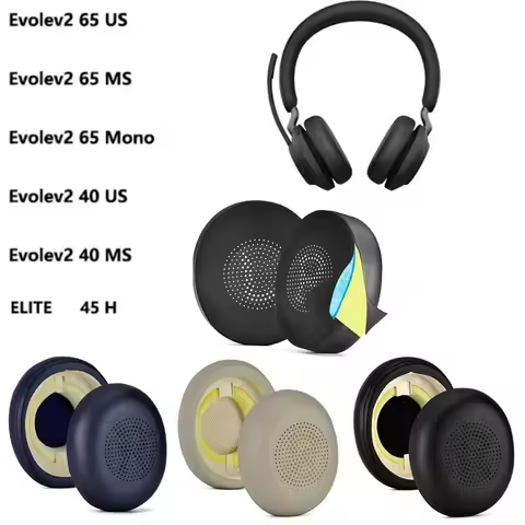 Ear Pads For Jabra Evolve2 65 MS/UC 40 MS/UC Elite 45H headphones replacement high quality earmuff e