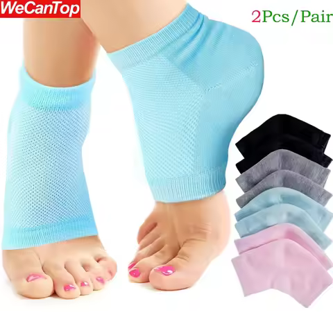 1Pair Silicone Heel Pad Cover Heightening Socks Invisible Heighten Sock Inside Heighten Heel Pad Ach