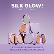 LUXCRIME Silk Glow Blur & Cover Two Way Cake - TWC Compact Powder Glowing Finish